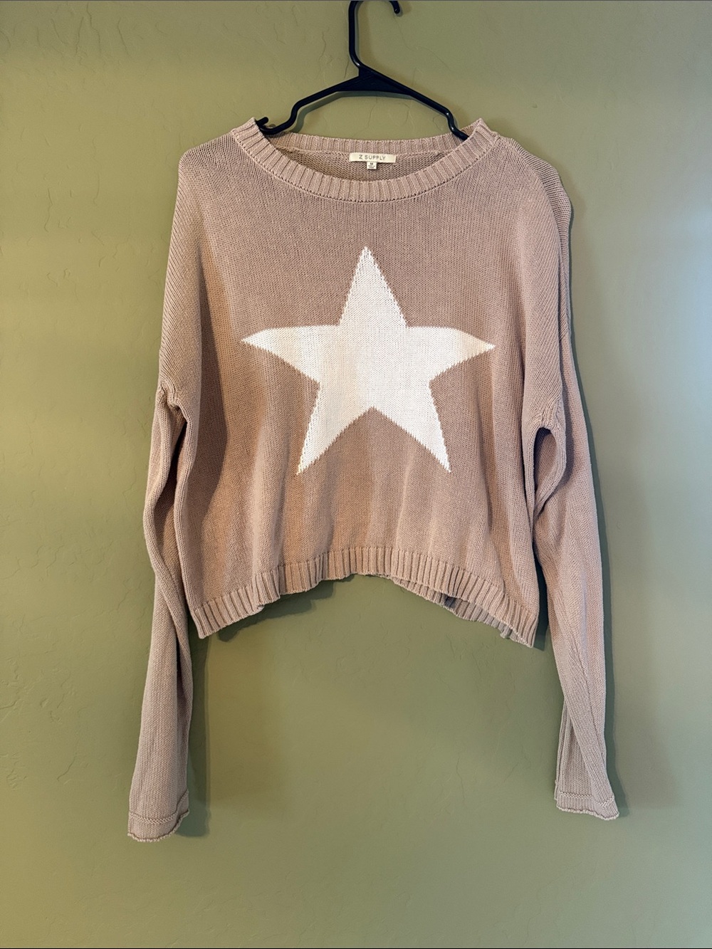 Z Supply Blush Star Crewneck Sweater